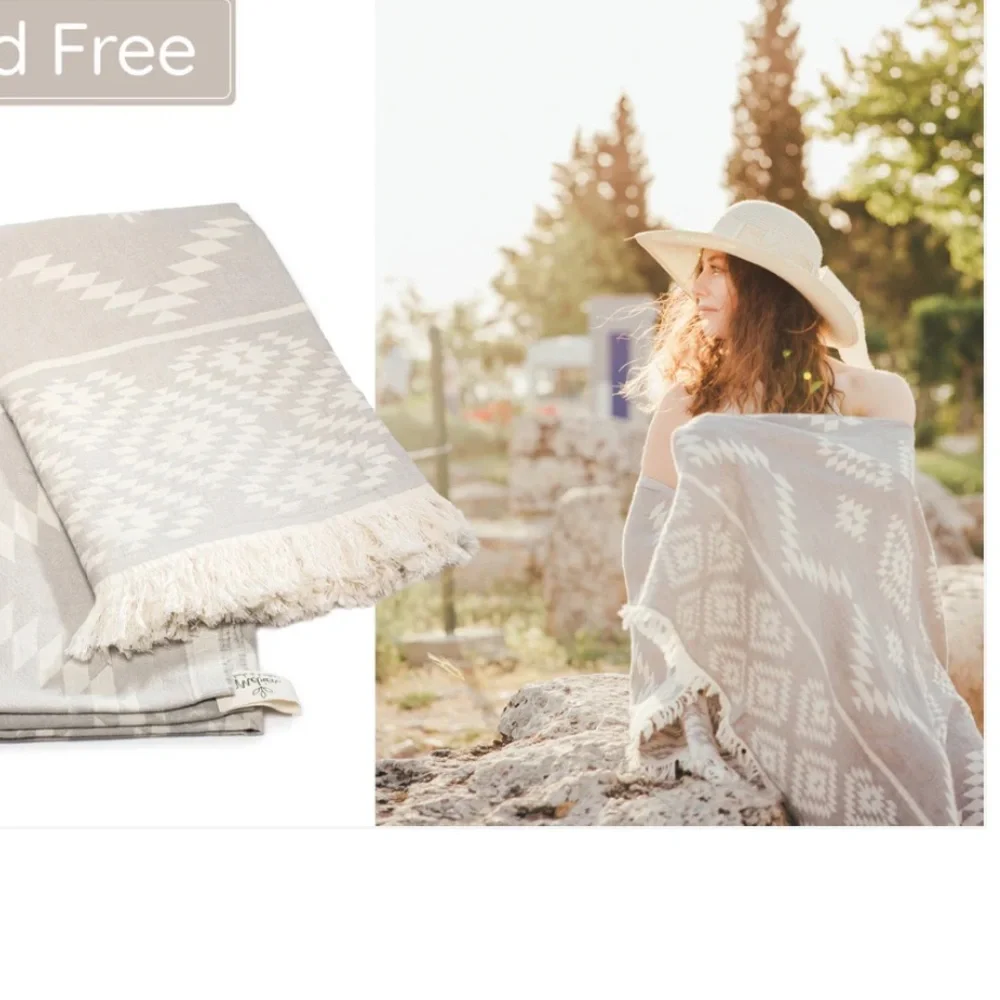 Mebien Turkish Beach Towel (35”x67”) - set of 2